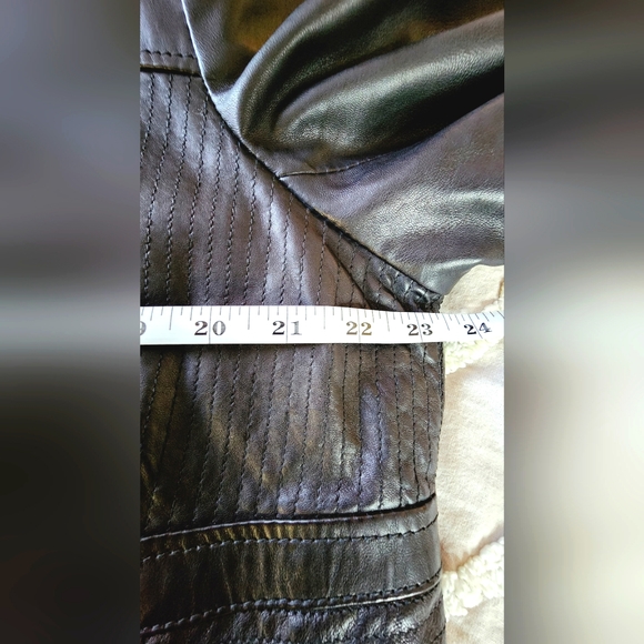[1X] BERNARDO Genuine Leather Black Moto Jacket - Picture 12 of 16